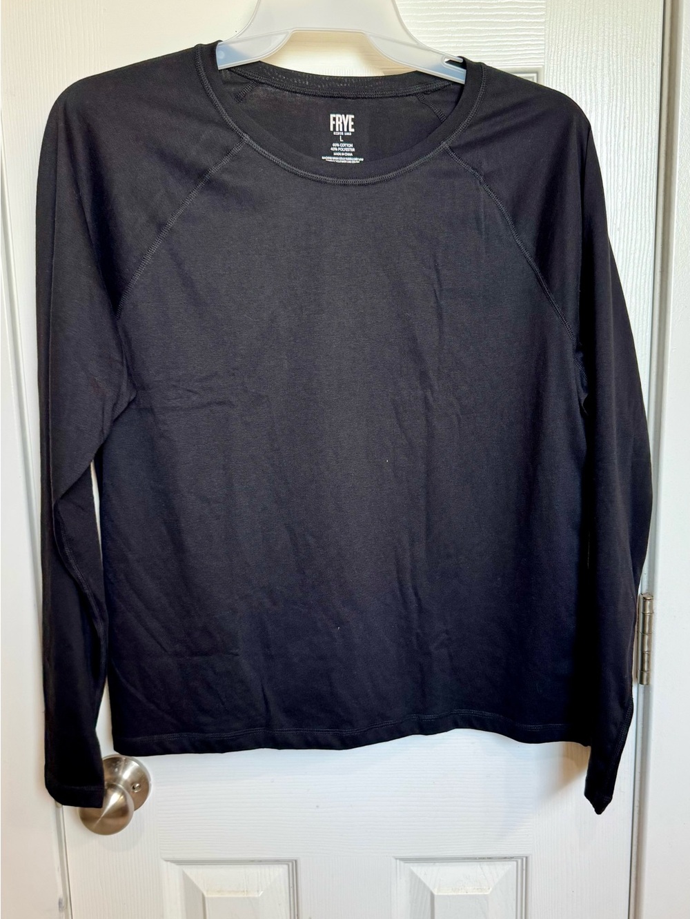 Frye Black Long Sleeve Crewneck Tee